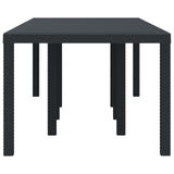 Garden Table Anthracite 250 x 100 x 73 cm Poly Rattan - Side View