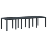 Garden Table Anthracite 300 x 100 x 73 cm Poly Rattan - Top-Down View