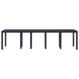 Garden Table Anthracite 300 x 100 x 73 cm Poly Rattan - Front View