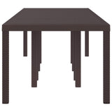 Garden Table Brown 300 x 100 x 73 cm Poly Rattan
