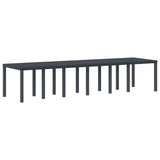 Garden Table Anthracite 350 x 100 x 74 cm Poly Rattan - Rear View