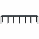 Garden Table Anthracite 350 x 100 x 74 cm Poly Rattan - Top-Down View