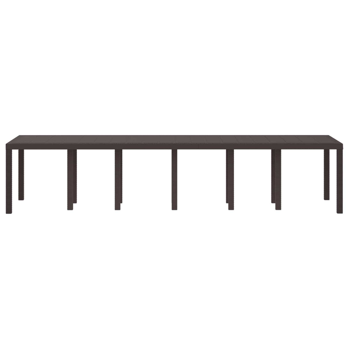 Garden Table Brown 350 x 100 x 74 cm Poly Rattan