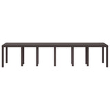 Garden Table Brown 350 x 100 x 74 cm Poly Rattan