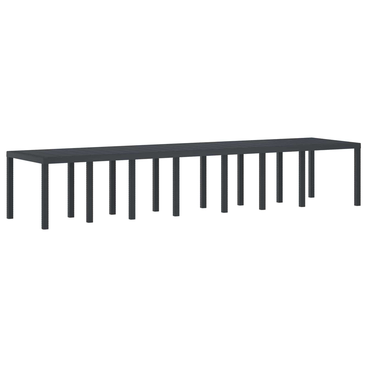 Garden Table Anthracite 400 x 100 x 73 cm Poly Rattan