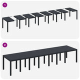 Garden Table Anthracite 400 x 100 x 73 cm Poly Rattan - Extra Image