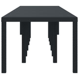 Garden Table Anthracite 400 x 100 x 73 cm Poly Rattan - 45-Degree Angle