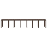 Garden Table Brown 400 x 100 x 73 cm Poly Rattan