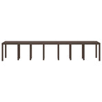 Garden Table Brown 400 x 100 x 73 cm Poly Rattan