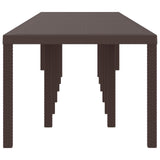 Garden Table Brown 400 x 100 x 73 cm Poly Rattan
