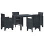 Garden Dining Set 5 pcs Anthracite Polypropylene