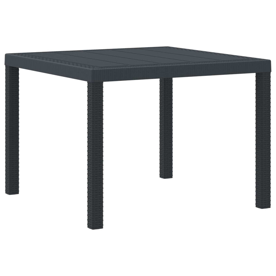 Garden Dining Set 5 pcs Anthracite Polypropylene