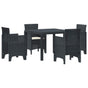 Garden Dining Set 5 pcs Anthracite Polypropylene