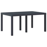 Garden Dining Set 7 pcs Anthracite Polt rattan - 45-Degree Angle