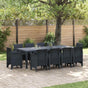 Garden Dining Set 11 pcs Anthracite Polypropylene