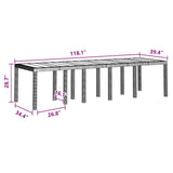 Garden Dining Set 13 pcs Anthracite Plastic - Extra Image
