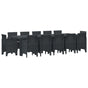 Garden Dining Set 13 pcs Anthracite Synthetic rattan