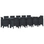 Garden Dining Set 13 pcs Anthracite Plastic