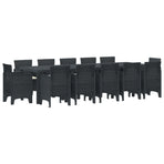 Garden Dining Set 13 pcs Anthracite Polyrattan