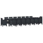 Garden Dining Set with Cushions 17 pcs Anthracite PP