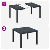 Garden Dining Set 3 pcs Anthracite Polypropylene