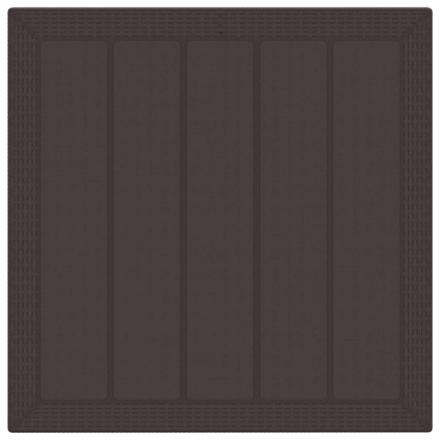 Garden Dining Set 3 pcs Brown Polypropylene