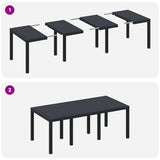 Garden Dining Set 7 pcs Anthracite Polt rattan - Extra Image
