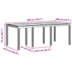 Garden Dining Set 7 pcs Brown Polypropylene