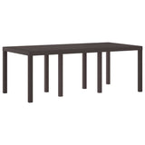 Garden Dining Set 7 pcs Brown Polt rattan - Top-Down View