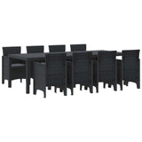 Garden Dining Set 9 pcs Anthracite Polypropylene - Front View