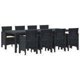 Garden Dining Set 9 pcs Anthracite Polypropylene - Front View