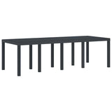 Garden Dining Set 9 pcs Anthracite Polt rattan - Top-Down View