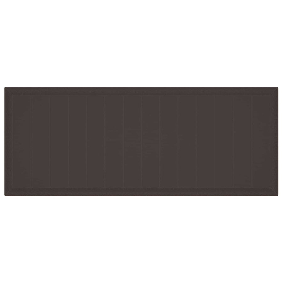 Garden Dining Set 9 pcs Brown Polypropylene