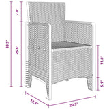 Garden Dining Set 11 pcs Anthracite Plastic - Extra Image