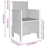 Garden Dining Set 11 pcs Anthracite Plastic