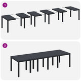 Garden Dining Set with Cushion 11 pcs Anthracite Poly rattan - Extra Image