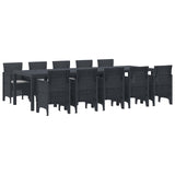 Garden Dining Set 11 pcs Anthracite and Light grey