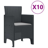 Garden Dining Set with Cushions with Cushion 11 pcs - 45-Degree Angle