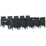 Garden Dining Set 11 pcs Anthracite and Cream