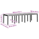 Garden Dining Set 11 pcs Anthracite and Cream