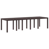 Garden Dining Set with Cushion 11 pcs Brown Rattan - Top-Down View