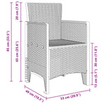 Garden Dining Set 13 pcs Anthracite Polt rattan