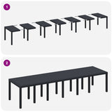 Garden Dining Set 13 pcs Anthracite Polt rattan - Extra Image