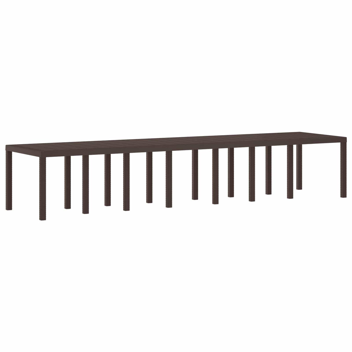 Garden Dining Set with Cushions with Cushion 15 pcs Brown PP