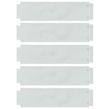 Lawn Edgings 5 pcs Silver 100 x 25 x 0,07 cm Galvanised Steel