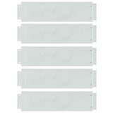 Lawn Edgings 5 pcs Silver 100 x 25 x 0.07 cm Galvanised steel - Front View