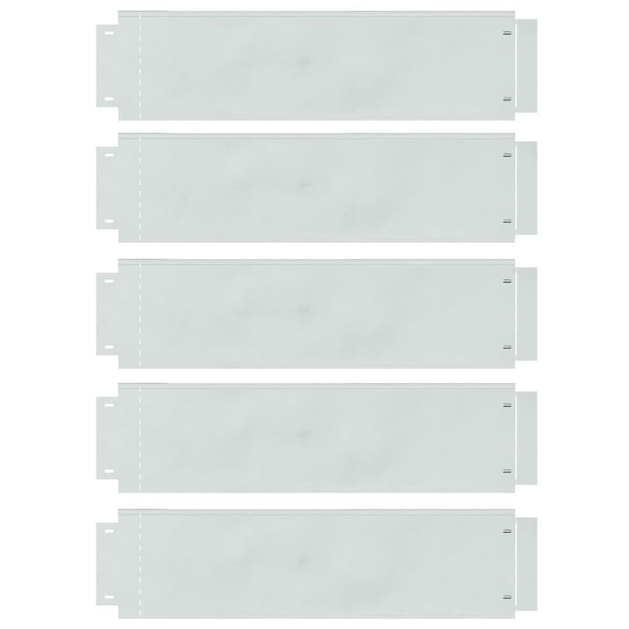Lawn Edgings 5 pcs 100 x 25 x 0,07 cm Galvanised Steel Silver