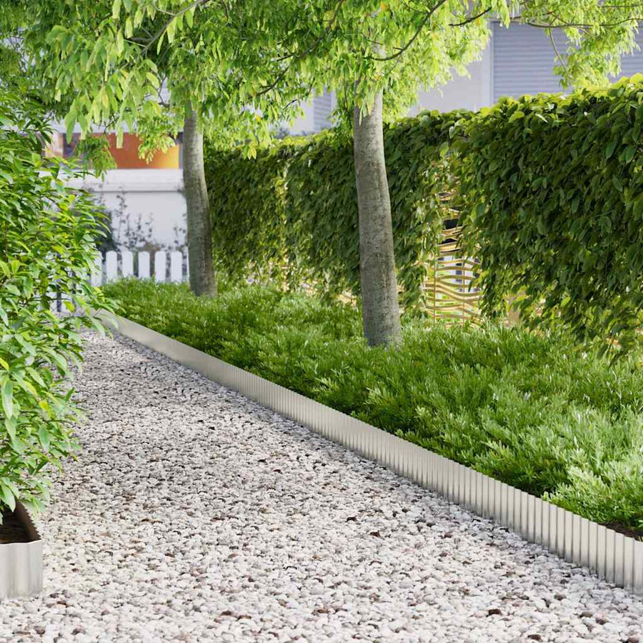 Lawn Edge 1000 x 20 x 0.03 cm Galvanised Steel Silver