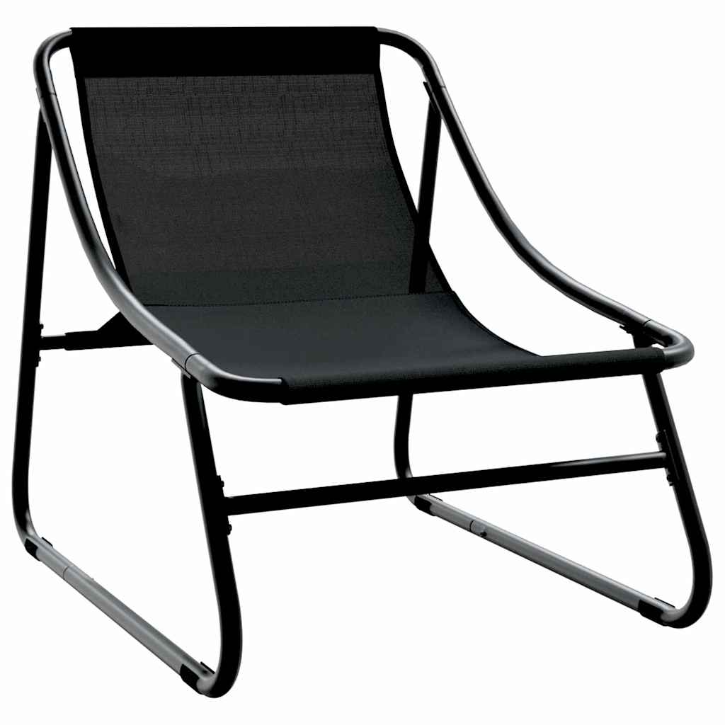 Garden Dining Set 5 pcs Black Steel