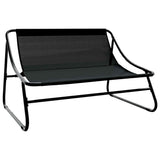 Garden Dining Set 5 pcs Black Steel